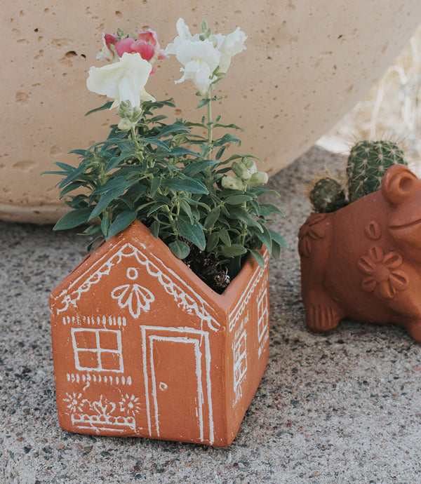 Vasanta House Planter with Drainage - Terracotta by Matr Boomie