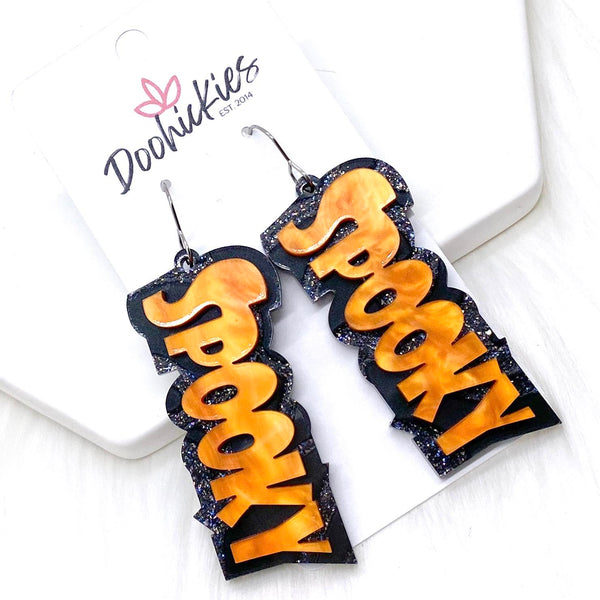 2.25" Layered SPOOKY Acrylics - Halloween Earrings by Doohickies Wholesale