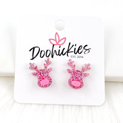 Clarice Reindeer Studs -Christmas Earrings by Doohickies Wholesale