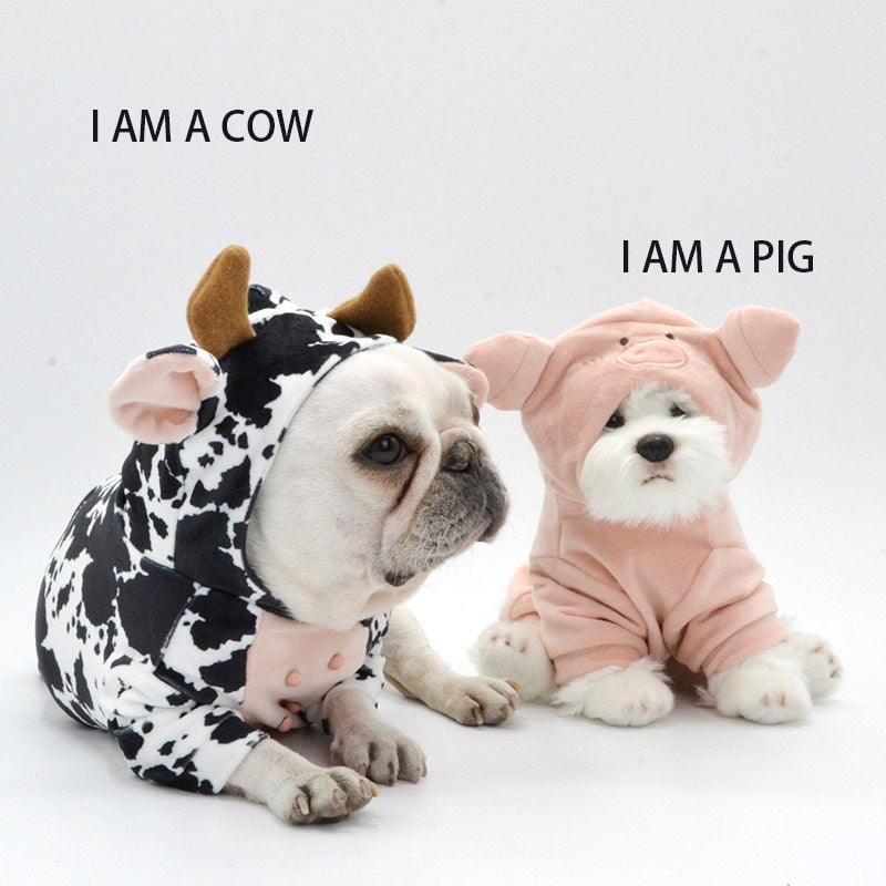 Cow Print Pet Costume - Adorable And Creative Dog Clothes by Dog Hugs Cat