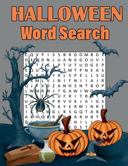 Halloween Word Search: Large Print Halloween Word Search Puzzle Book for Adults and Kids 9+ - Paperback by Books by splitShops