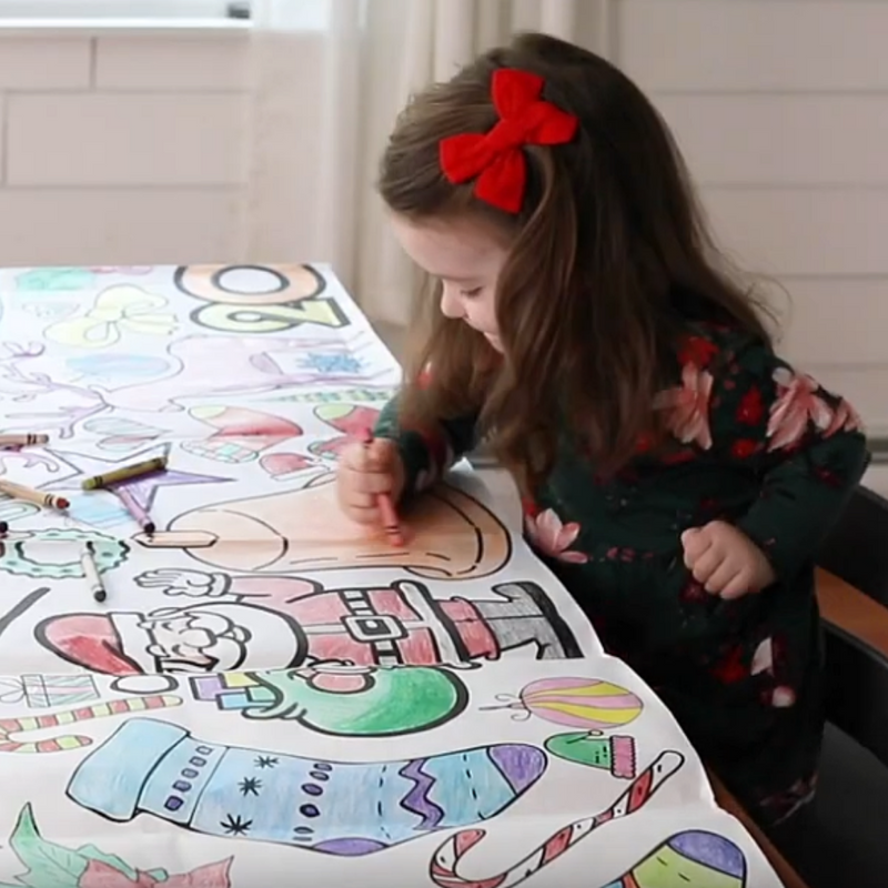 Christmas Coloring Tablecloth by Creative Crayons Workshop