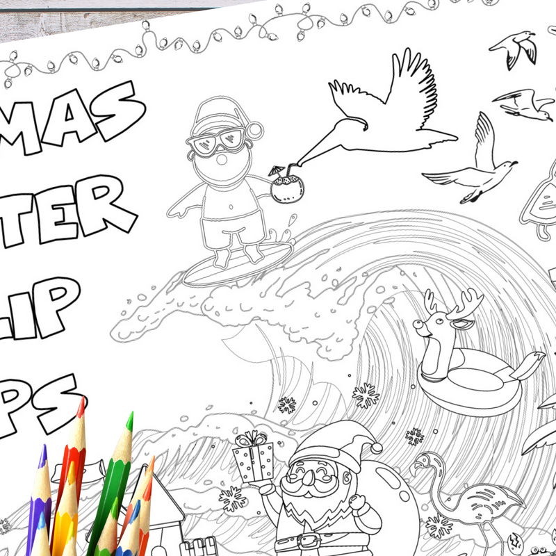 Christmas Coloring Tablecloth by Creative Crayons Workshop