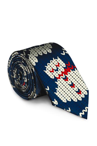 The Eggnog Aficionado | Navy Blue Snowman Tie by Shinesty