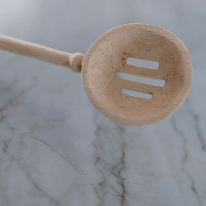 Hand Carved Wooden Spoon - Merideth Slotted Spoon