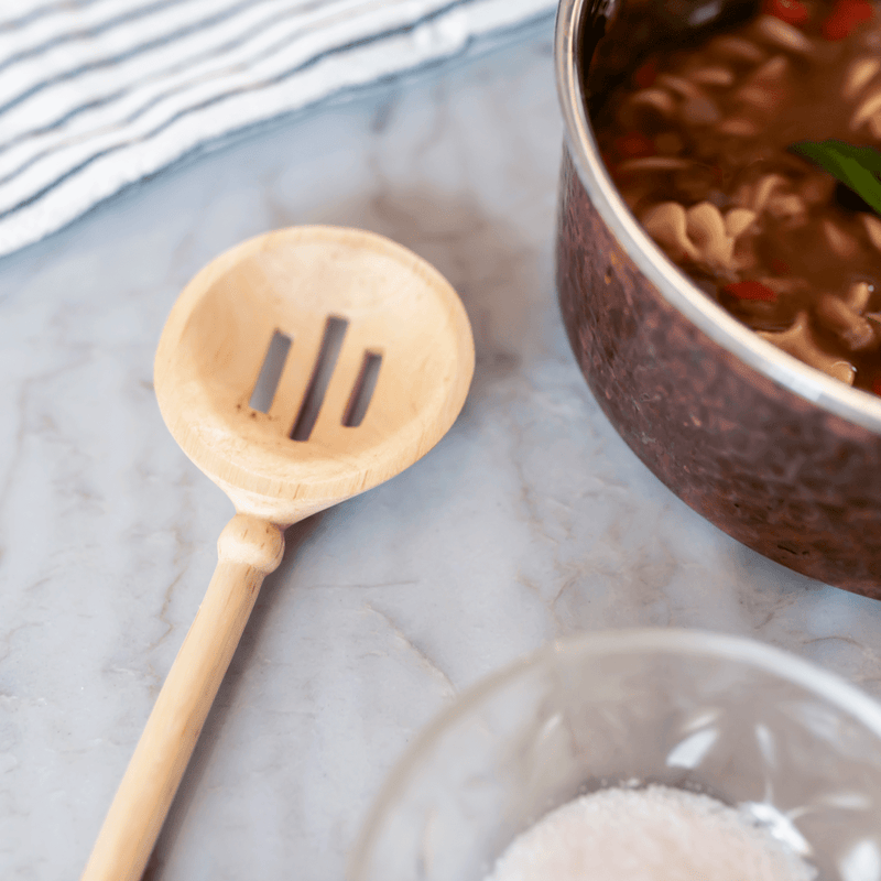 Hand Carved Wooden Spoon - Merideth Slotted Spoon