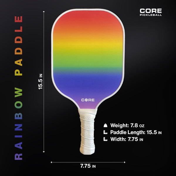 Rainbow Paddle by CORE Pickleball | Limited Edition