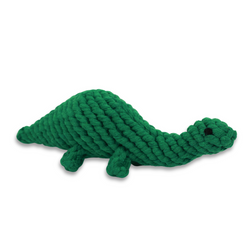 Rex the Green Dinosaur Rope Toy by Knotty Pawz