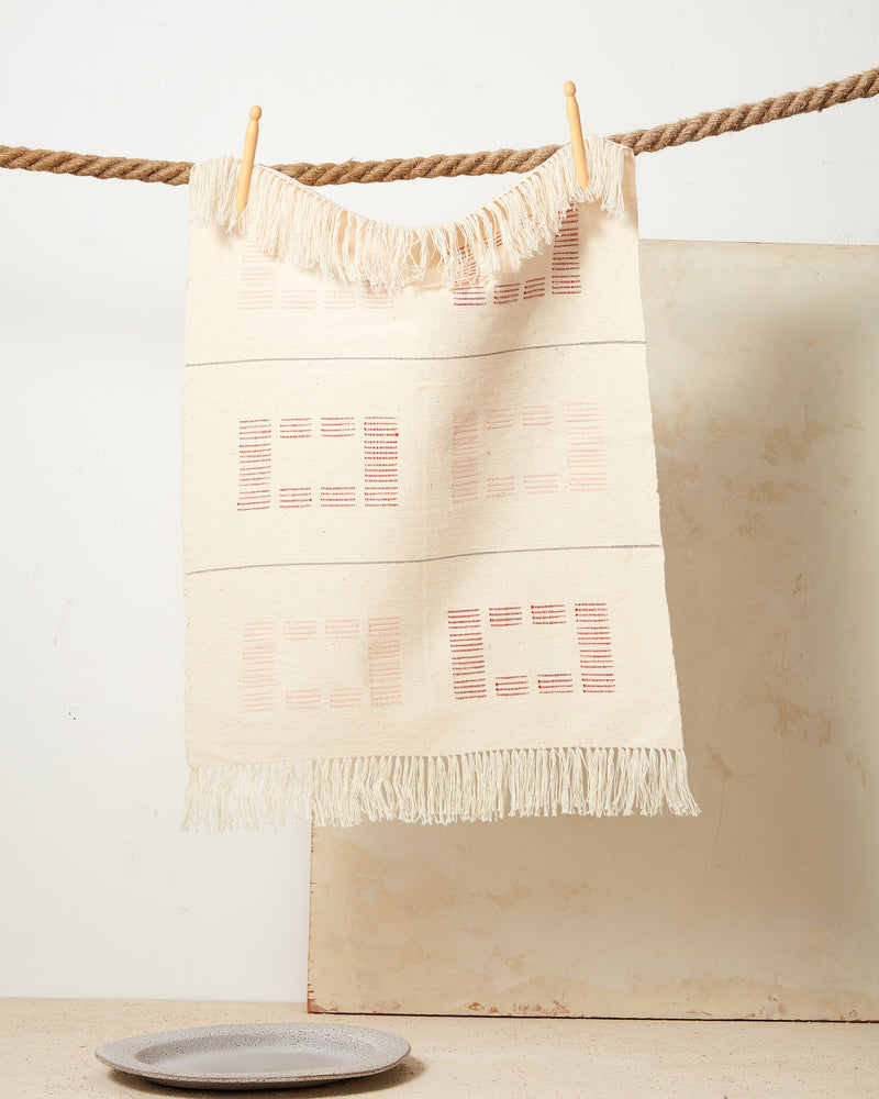 Blocks Towel - Rust