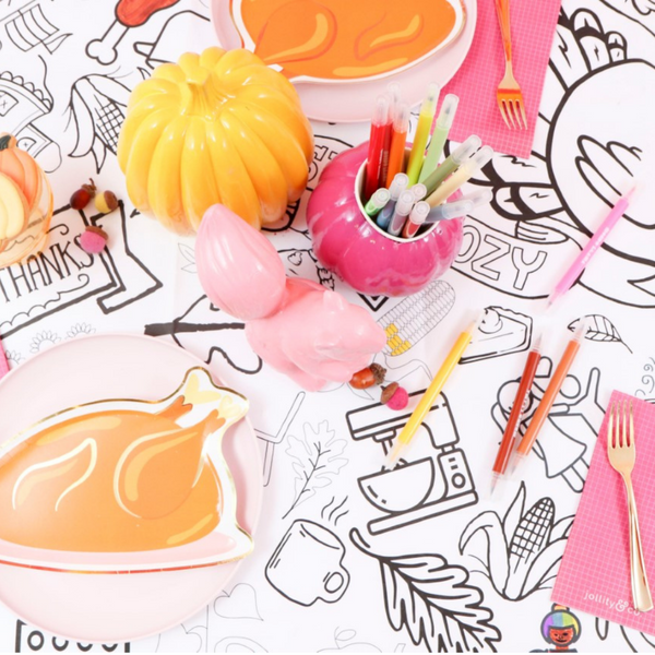 Thanksgiving Coloring Tablecloth by Creative Crayons Workshop