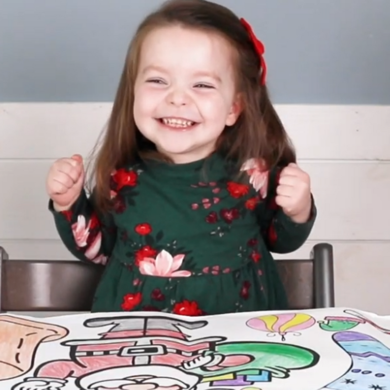 Christmas Coloring Tablecloth by Creative Crayons Workshop