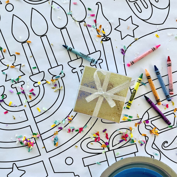 Hanukkah Coloring Tablecloth by Creative Crayons Workshop