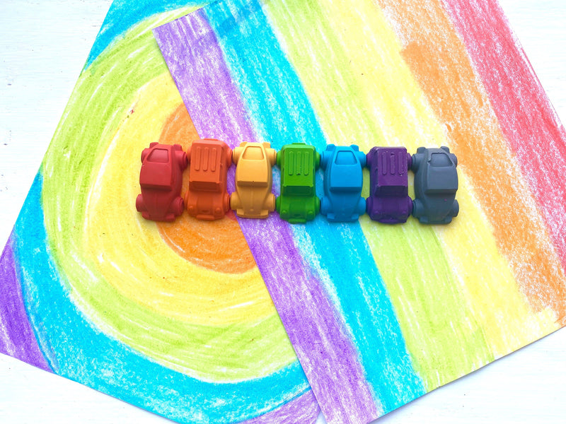 Car Crayons - Car Party Favors - Gifts For Kids - Stocking Stuffers For Kids - Birthday Gifts - Kids Gifts - Kids Party Favor - Class Favors by KagesKrayons LLC