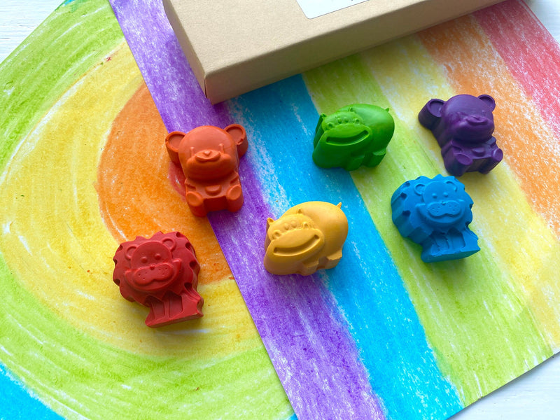 Animal Crayons - Gifts For Kids - Zoo Animal Party Favors - Kids Party Favors - Animal Party Favors - Kids Party Favors - Stocking Stuffers by KagesKrayons LLC