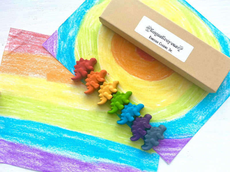 Dinosaur Crayons - Dinosaur Party Favors - Kids Gifts - Stocking Stuffers - Kids Birthday Gifts - Easter Basket Stuffers - Kids Party Favors by KagesKrayons LLC