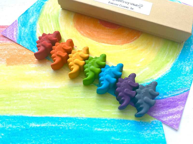 Dinosaur Crayons - Dinosaur Party Favors - Kids Gifts - Stocking Stuffers - Kids Birthday Gifts - Easter Basket Stuffers - Kids Party Favors by KagesKrayons LLC