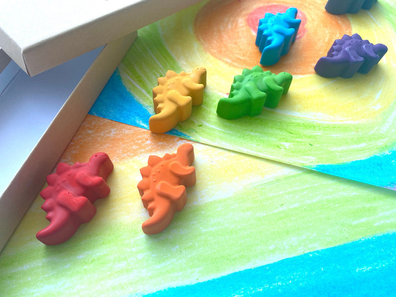 Dinosaur Crayons - Dinosaur Party Favors - Kids Gifts - Stocking Stuffers - Kids Birthday Gifts - Easter Basket Stuffers - Kids Party Favors by KagesKrayons LLC