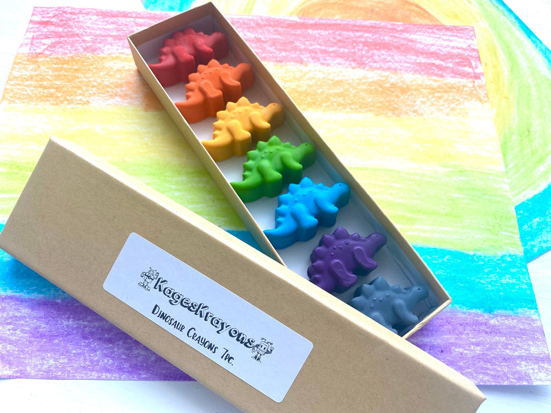 Dinosaur Crayons - Dinosaur Party Favors - Kids Gifts - Stocking Stuffers - Kids Birthday Gifts - Easter Basket Stuffers - Kids Party Favors by KagesKrayons LLC