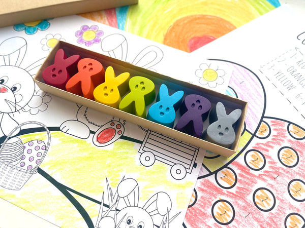 Bunny Crayons - Easter Basket Stuffers - Kids Stocking Stuffers - Birthday Gifts For Kids - Kids Gifts - Kids Party Favors - Gifts For Kids by KagesKrayons LLC