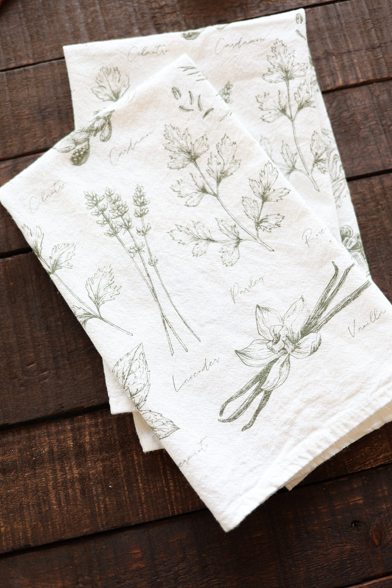 Kitchen Herbs Tea Towel by Jubilee Trading Company