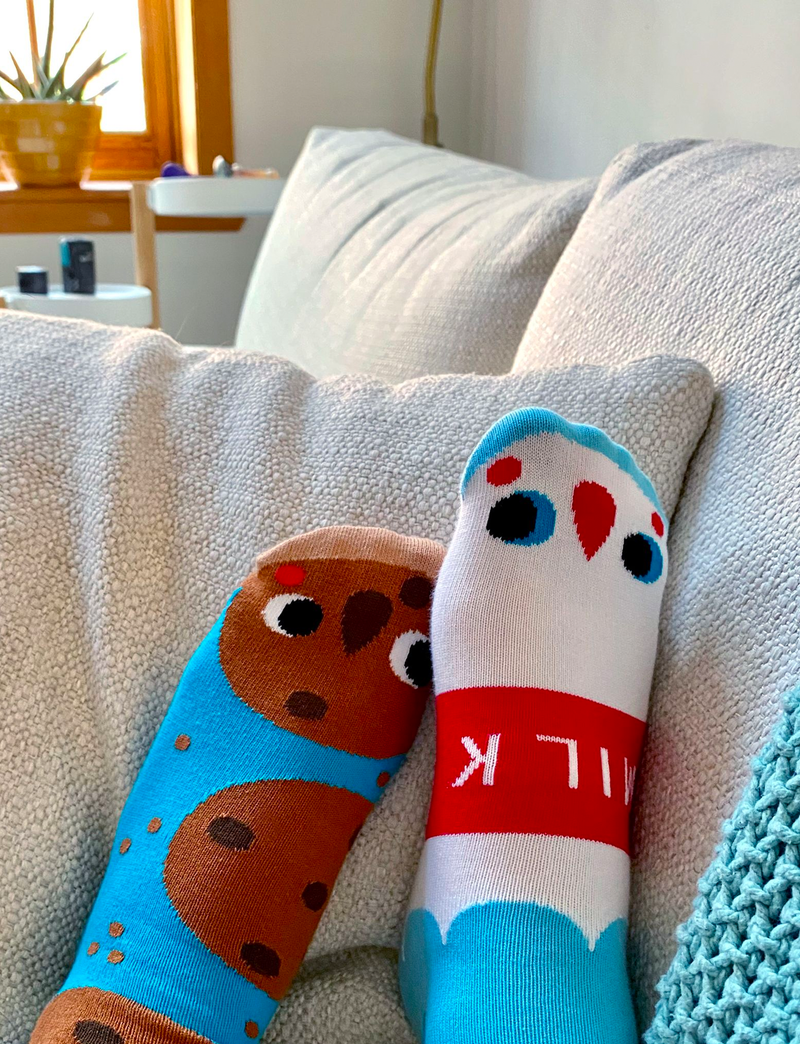 ADULT MILK & COOKIES SOCKS by Pals Socks