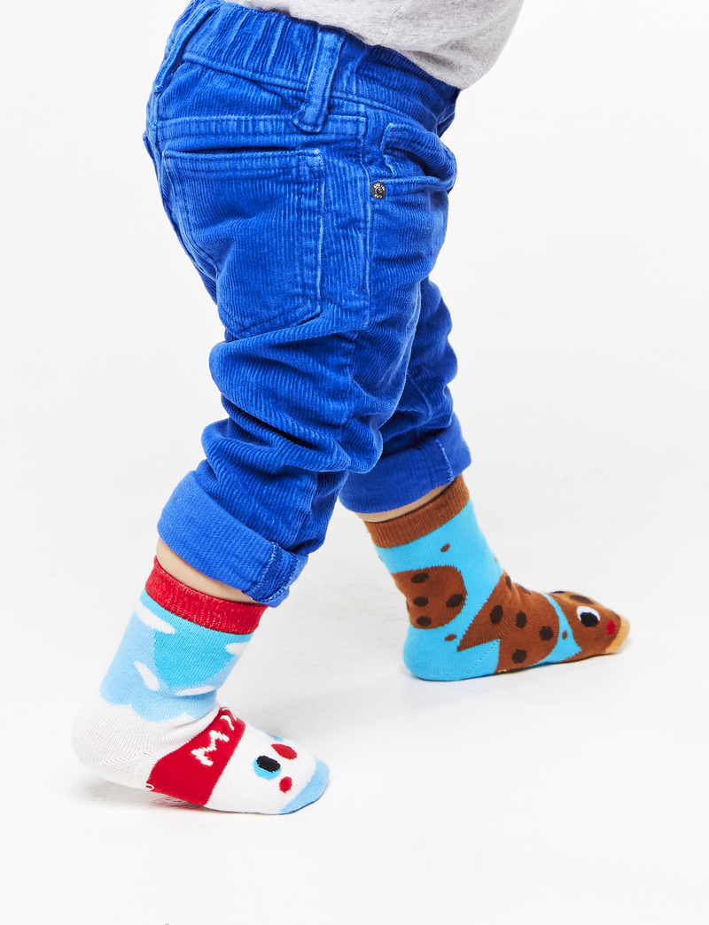 KIDS MILK & COOKIES NO SLIP SOCKS by Pals Socks