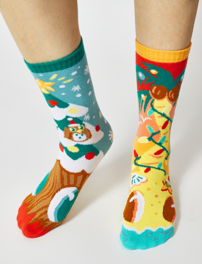 ADULT PINEY & COCO CHRISTMAS SOCKS by Pals Socks