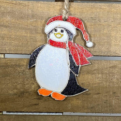 Penguin Wooden Christmas Ornaments by Cate's Concepts, LLC